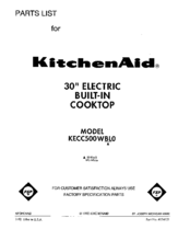 Kitchenaid KECC500WBL0 Parts List