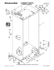 KitchenAid KSSS42QDX03 Parts List