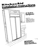KitchenAid KSSS48MWX00 Installation Instructions Manual