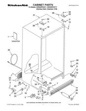 KitchenAid KSRG25FKSS17 Parts List