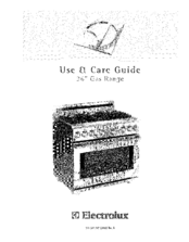 Electrolux E36GF76JPS2 Use & Care Manual