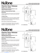NuTone DR-1 SERIES Installation Instructions