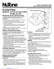 NuTone ILF-130 Installation Instructions