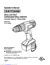 Craftsman 315.114050 Operator's Manual