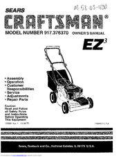 CRAFTSMAN EZ3 917.376370 Owner's Manual