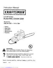 CRAFTSMAN 358.341250 Instruction Manual