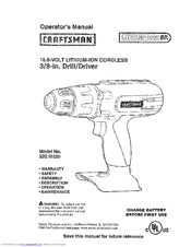 CRAFTSMAN 320.10320 Operator's Manual