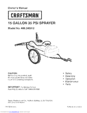 Craftsman 486.245312 Owner's Manual