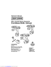 CRAFTSMAN 172.11810 Operator's Manual
