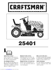 CRAFTSMAN 25401 Instruction Manual