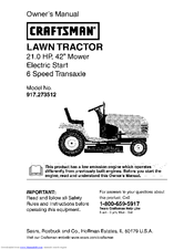 CRAFTSMAN 917.273512 Owner's Manual