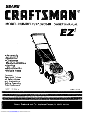 CRAFTSMAN EZ3 917.376340 Owner's Manual