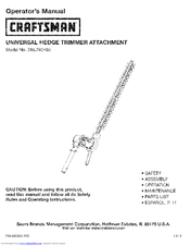 CRAFTSMAN 316.792490 Operator's Manual