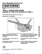 CRAFTSMAN 139.53920DM Owner's Manual