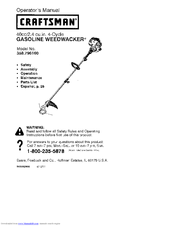 CRAFTSMAN WEEDWACKER 358.796160 Operator's Manual
