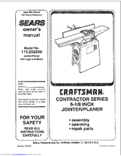 CRAFTSMAN 113.232240 Owner's Manual