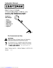 CRAFTSMAN WEEDWACKER 358.795521 Instruction Manual