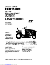 CRAFTSMAN EZ3 917.270840 Owner's Manual
