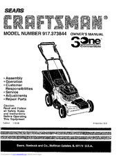 CRAFTSMAN 3One 917.373844 Owner's Manual