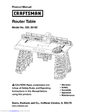 CRAFTSMAN 320.28160 Product Manual