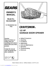 CRAFTSMAN 139.53491SRT Owner's Manual