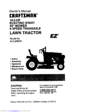 CRAFTSMAN EZ3 917.270771 Owner's Manual
