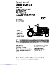 CRAFTSMAN EZ3 917.270781 Owner's Manual