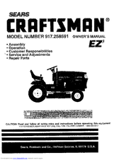 CRAFTSMAN 917.258591 Owner's Manual
