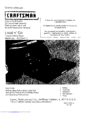 CRAFTSMAN 610.24411 Operator's Manual