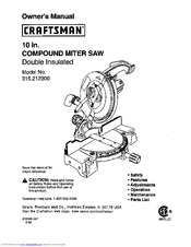 CRAFTSMAN 315.212300 Owner's Manual