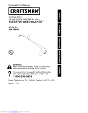 CRAFTSMAN WEEDWACKER 358.799452 Operator's Manual