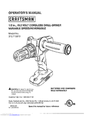 CRAFTSMAN 315.115810 Operator's Manual