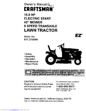 CRAFTSMAN EZ3 917.270650 Owner's Manual