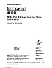 CRAFTSMAN nEXTEC 320.30566 Operator's Manual