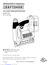 CRAFTSMAN 315.115120 Operator's Manual