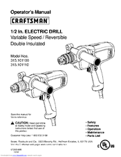CRAFTSMAN 315.101110 Operator's Manual