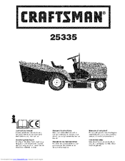 CRAFTSMAN 25335 Instruction Manual