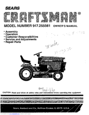 CRAFTSMAN 917.255981 Owner's Manual