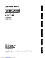 CRAFTSMAN 351.217120 Operator's Manual
