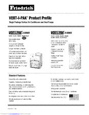 Friedrich VERT-I-PAK Series Product Profile
