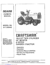 CRAFTSMAN 917.255942 Owner's Manual