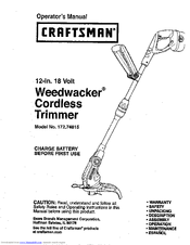 CRAFTSMAN 172.74815 Operator's Manual