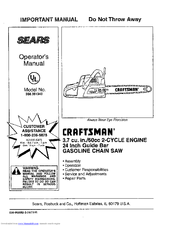 CRAFTSMAN 358.351240 Operator's Manual