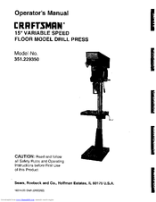 CRAFTSMAN 351.229350 Operator's Manual