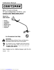 CRAFTSMAN WEEDWACKER 358.745540 Instruction Manual