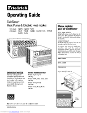 Friedrich Twintemp EL251 Operating Manual
