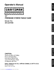 CRAFTSMAN 351.221160 Operator's Manual