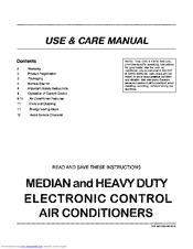 Frigidaire FAZ08HS1A13 Use & Care Manual