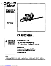CRAFTSMAN BUSHWACKER 517.795670 Owner's Manual