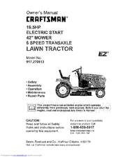 CRAFTSMAN EZ3 917.270813 Owner's Manual